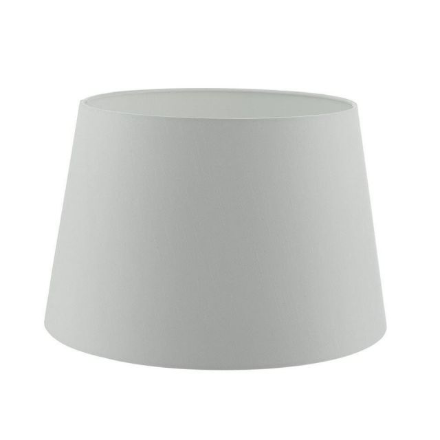 Dar CEZ182 Cezanne Tapered 450MM Porcelain White Faux Silk Drum Shade