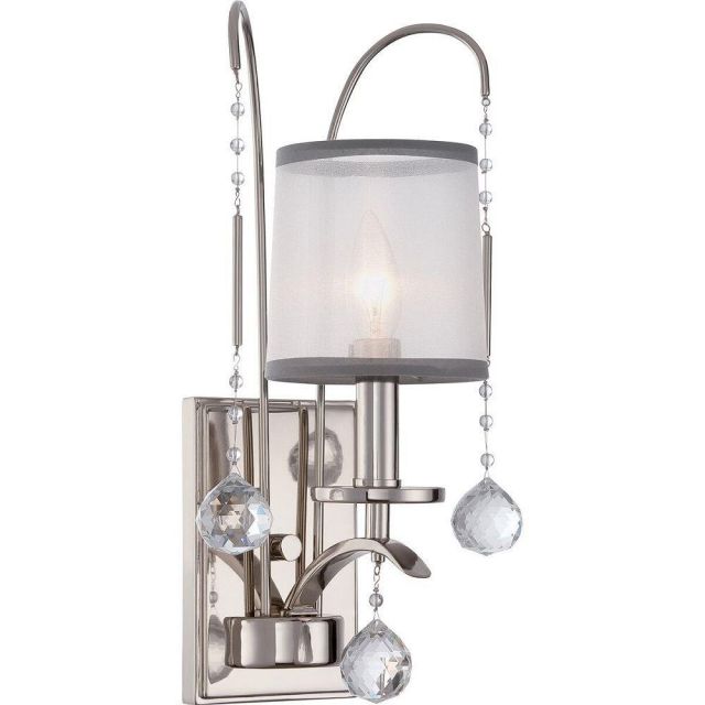 Elstead QZ/WHITNEY1 Whitney 1 Light Wall Light In Imperial Silver