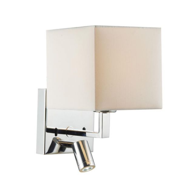 Dar ANV0750L + S1106 Anvil Wall Light with Task Lamp and Shade