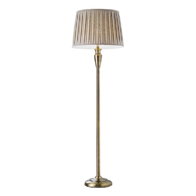 Endon OSLO-FL-AN Floor Lamp Finished In Antique Brass