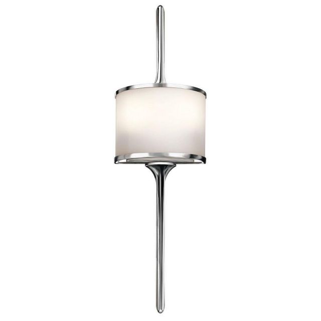 KL/MONA/S PC  Mona 2 Light Wall Light In Polished Chrome - Height: 559mm