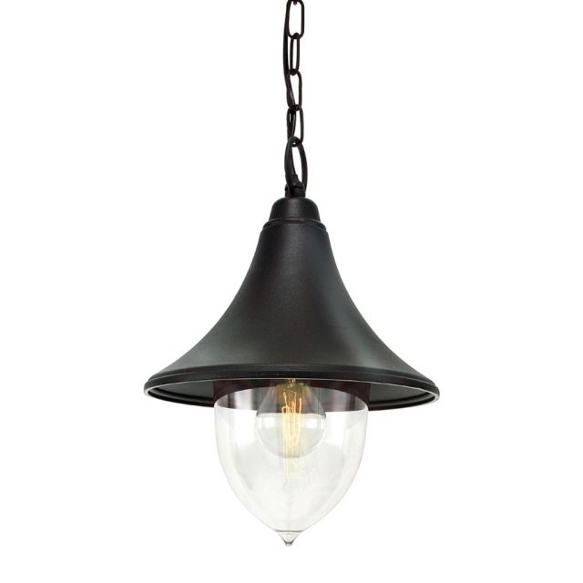 Norlys F8-BLACK Firenze 1 Light Outdoor Chain Lantern Light In Black