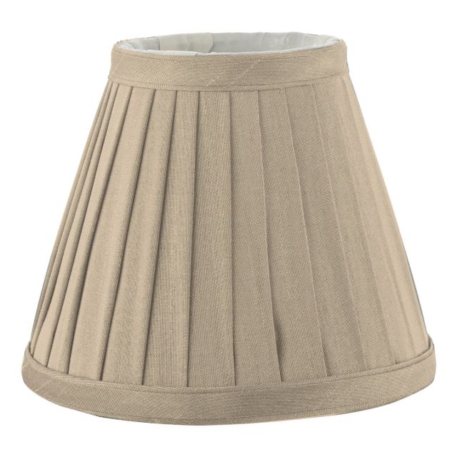 Dar Lighting Yovanna Taupe Faux Silk Emprie Candle Clip Shade 15 cm