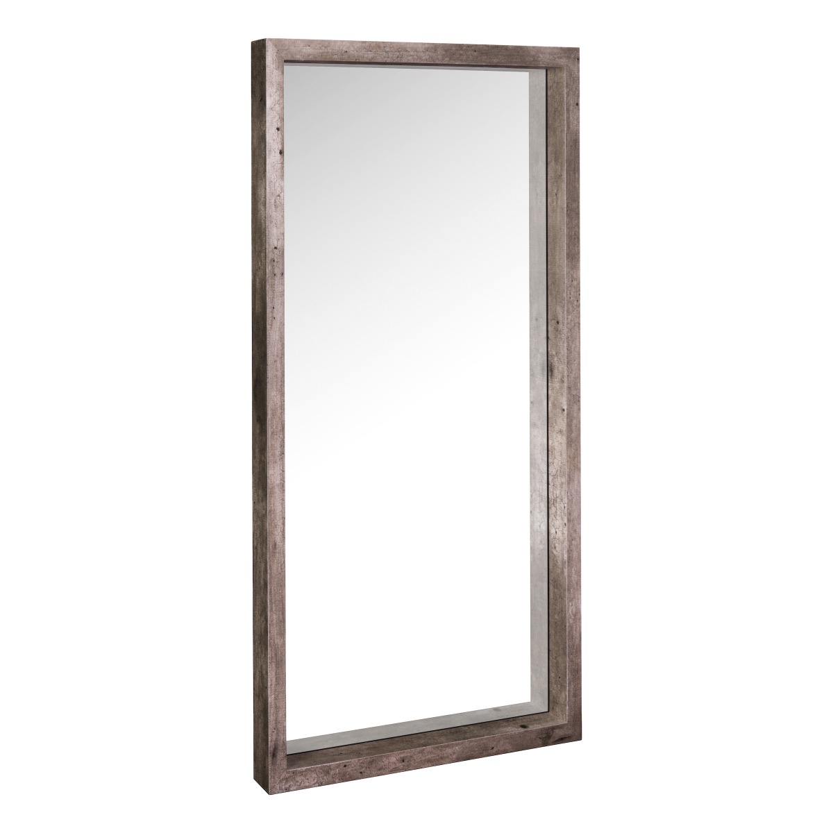 Dar Wisebuys Rocco Rectangle Mirror In  Distressed Concrete Effect Veneer
