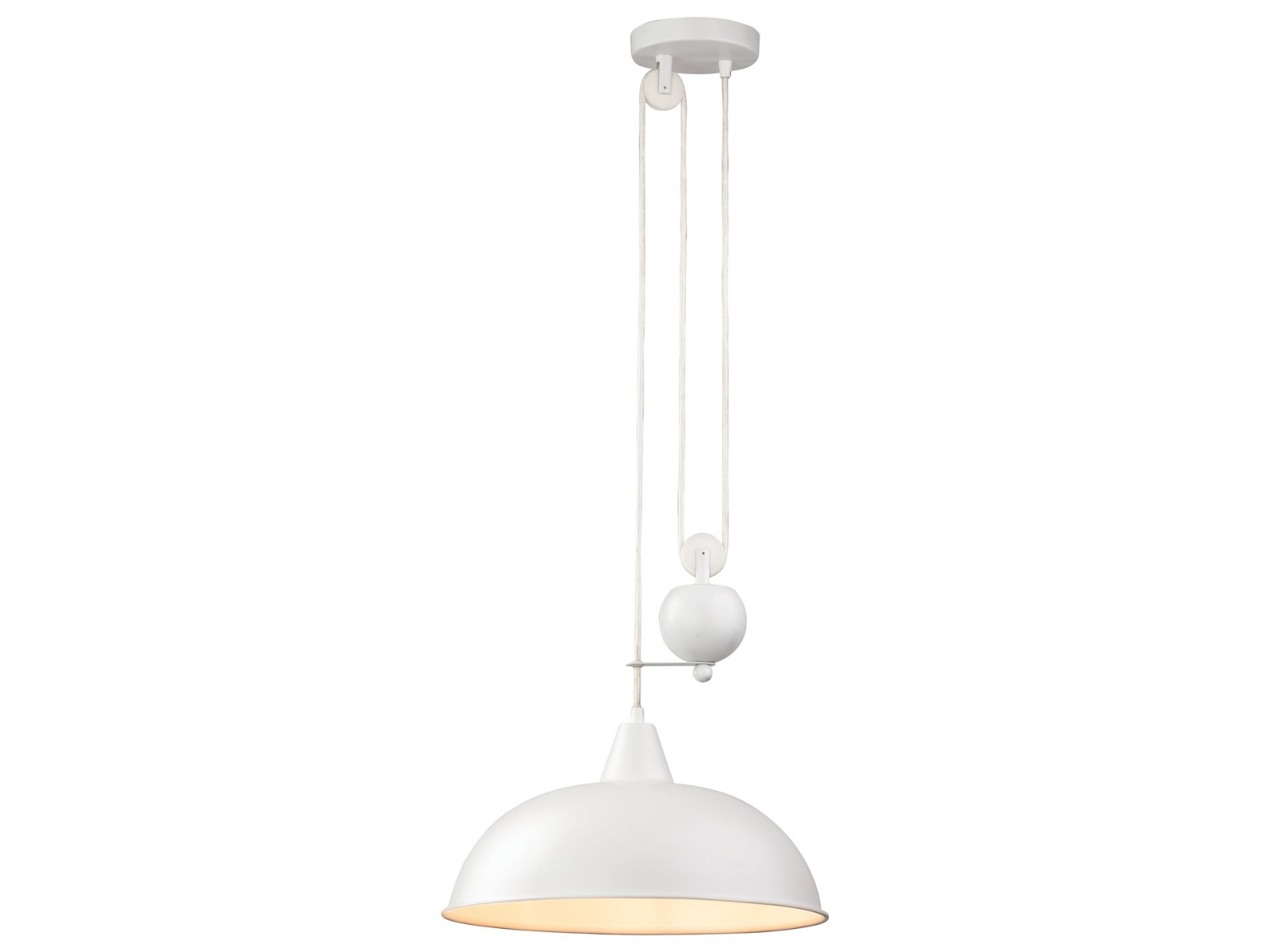 Image of Firstlight 2309WH Century Rise and Fall Ceiling Light in White Finish