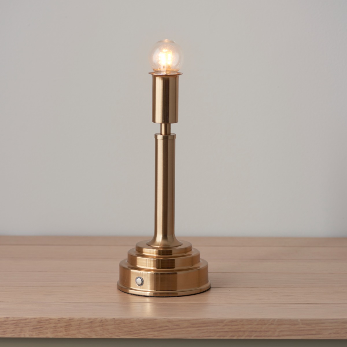 Endon 110461 Upton Rechargeable Table Lamp In Brushed Aged Brass