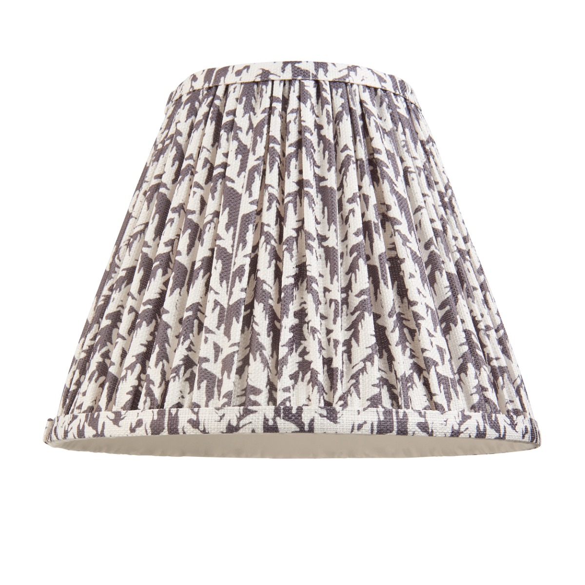 Endon 111296 Leaf Tapered Lamp Shade 25 cm In Pearl Grey