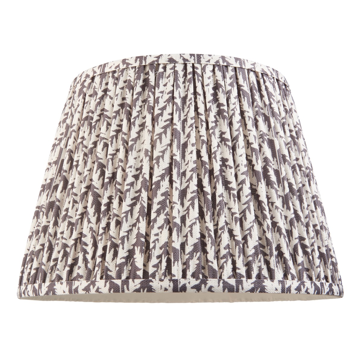 Endon 111298 Leaf Tapered Lamp Shade 35 cm In Pearl Grey