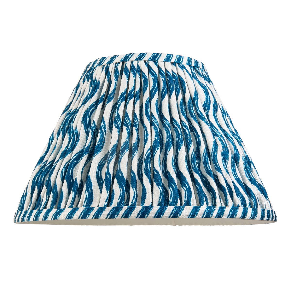 Endon 111303 Ripple Tapered Lamp Shade 30 cm In Marlin Blue