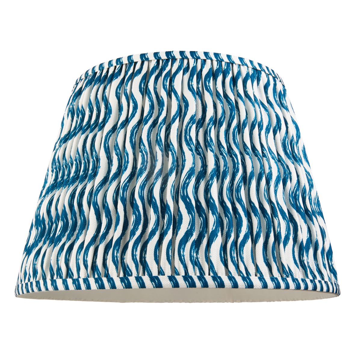 Endon 111305 Ripple Tapered Lamp Shade 40 cm In Marlin Blue