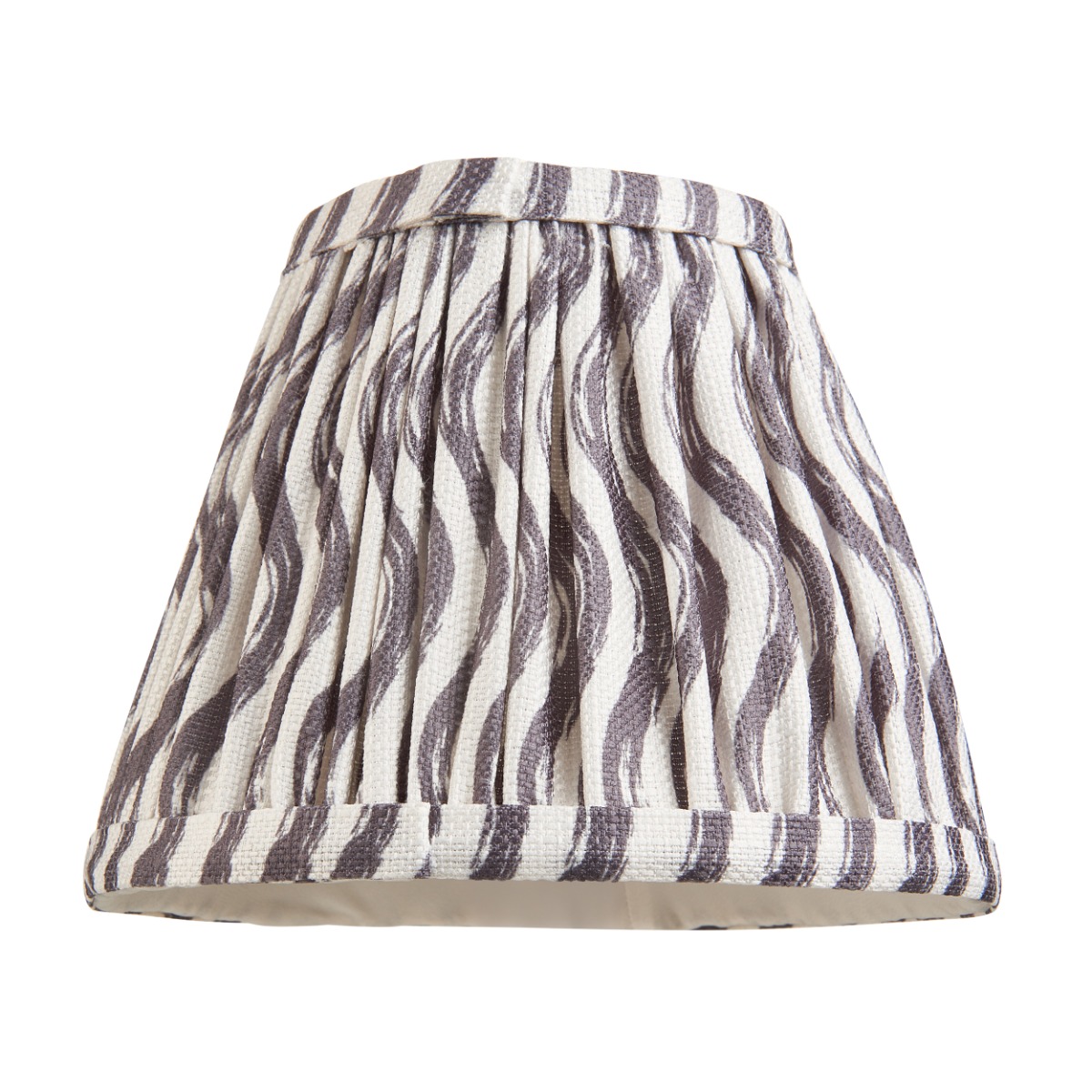 Endon 112924 Ripple Tapered Lamp Shade 16 cm In Pearl Grey Finish