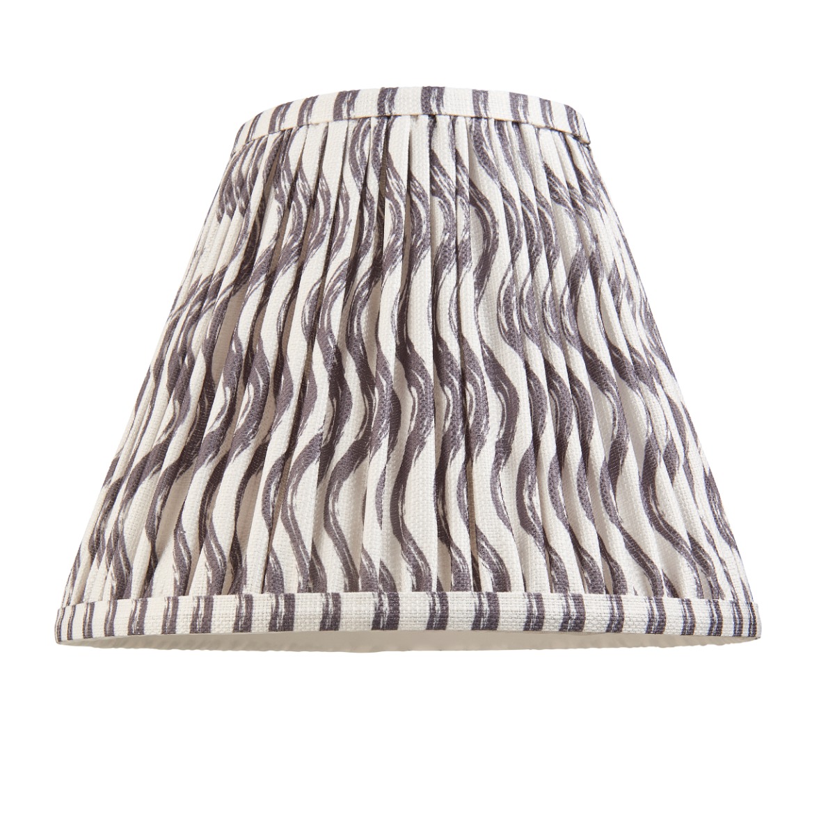 Endon 112926 Ripple Tapered Lamp Shade 25 cm In Pearl Grey Finish