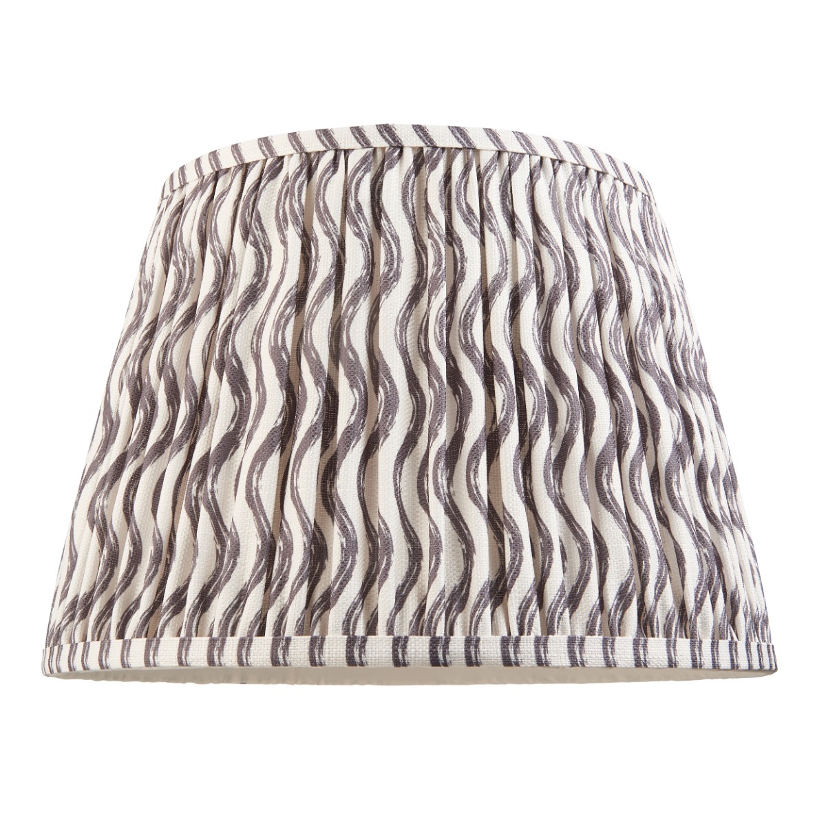 Endon 112928 Ripple Tapered Lamp Shade 35 cm In Pearl Grey Finish
