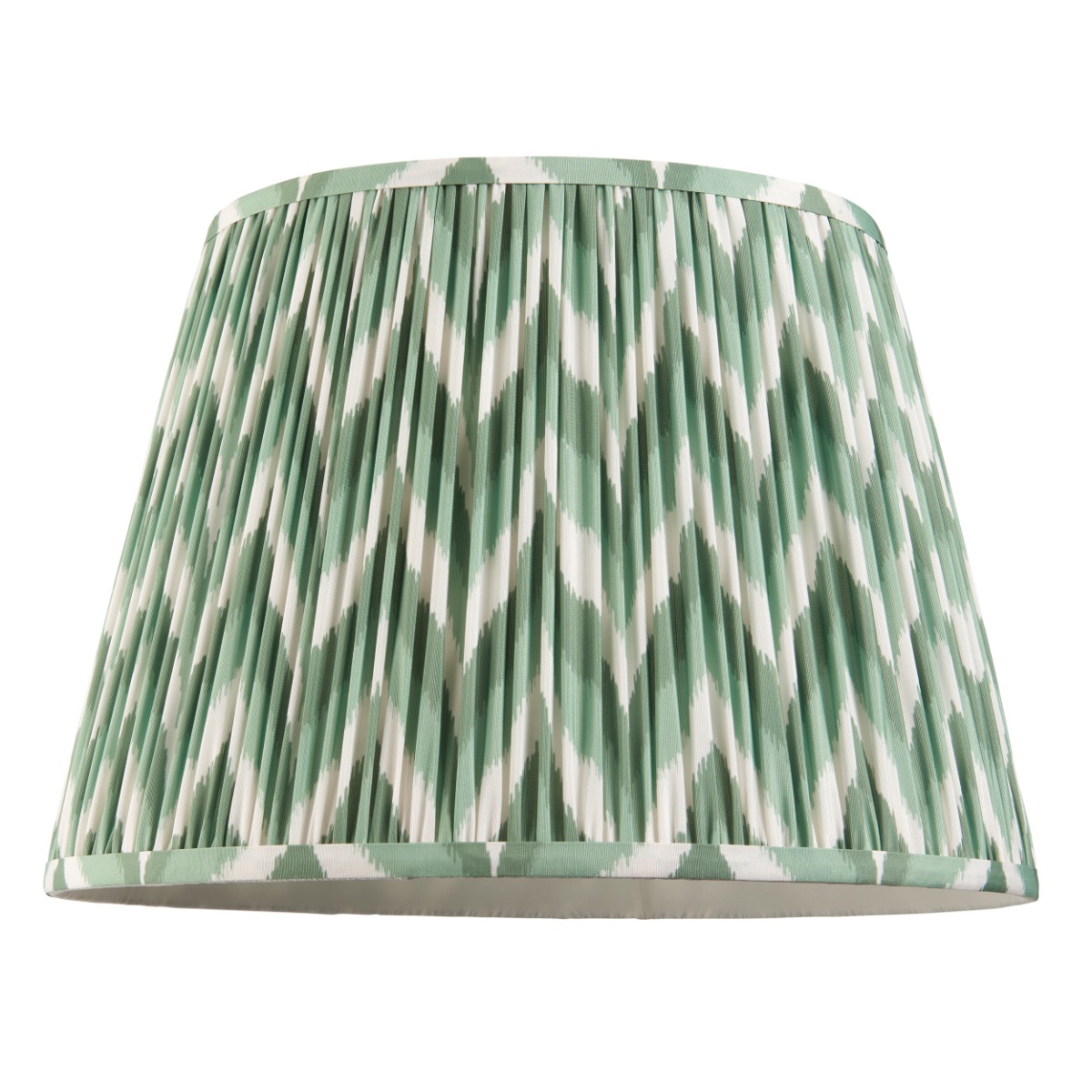 Endon 113069 Zigzag Tapered Lamp Shade 40 cm In Cotswold Green