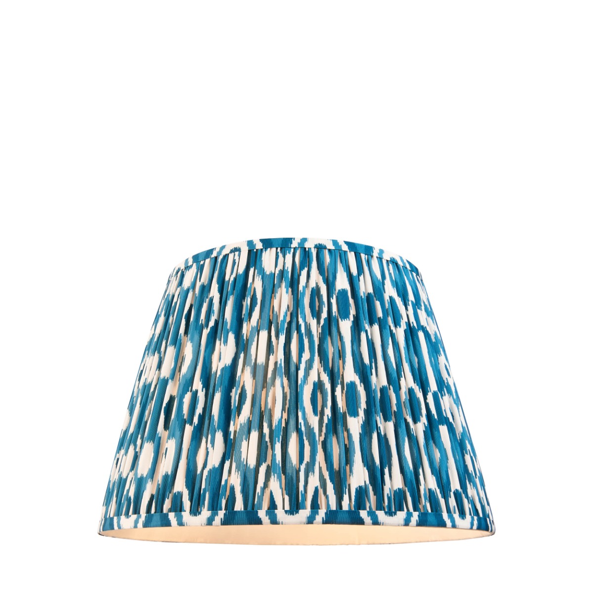 Endon 113093 Ikat Tapered Lamp Shade  40 cm In Marlin Blue