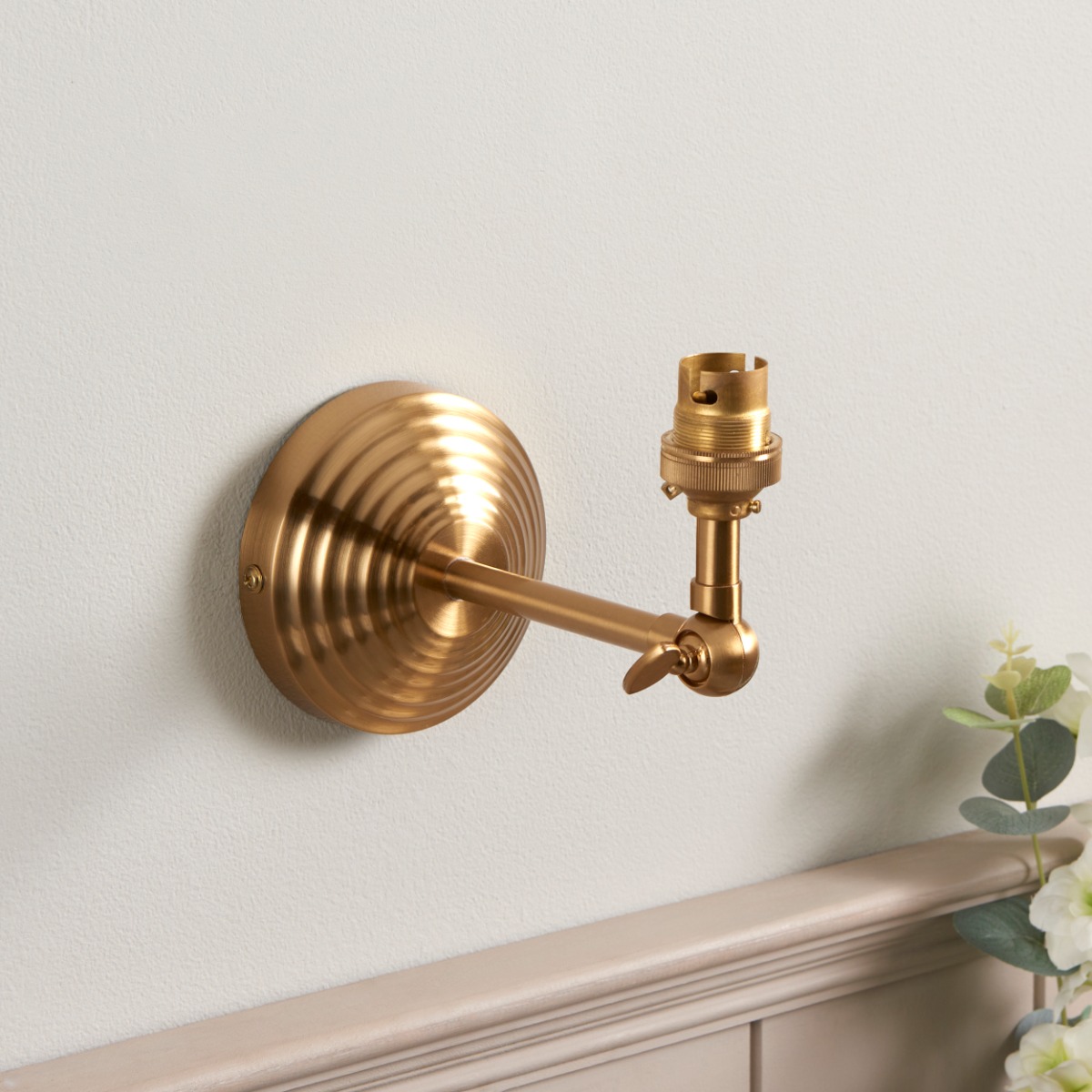 Endon 115063 Obelisk Wing Wall Light In Aged Brass Finish