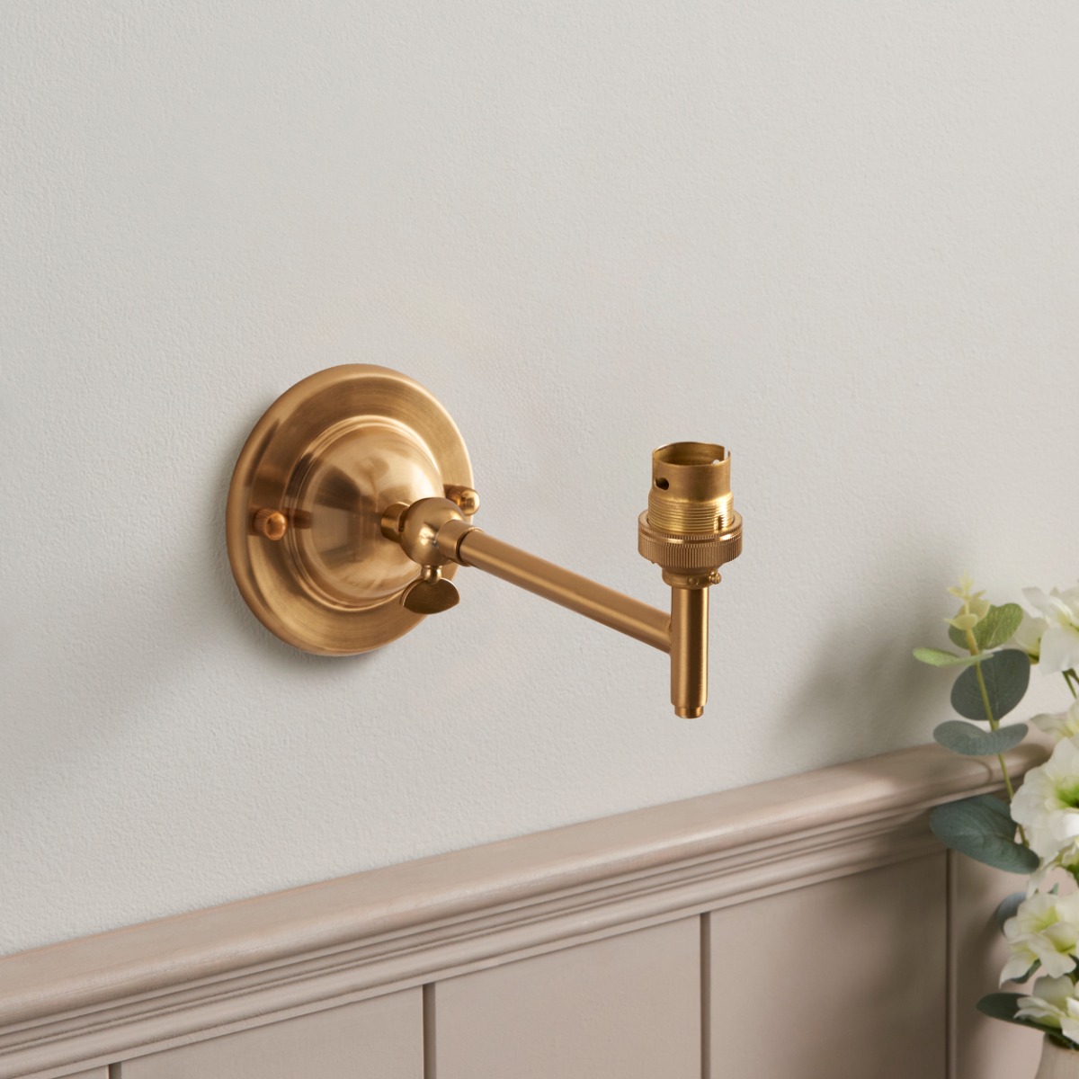 Endon 115069 Dome Fold Wall Light In Brushed Aged Brass Finish