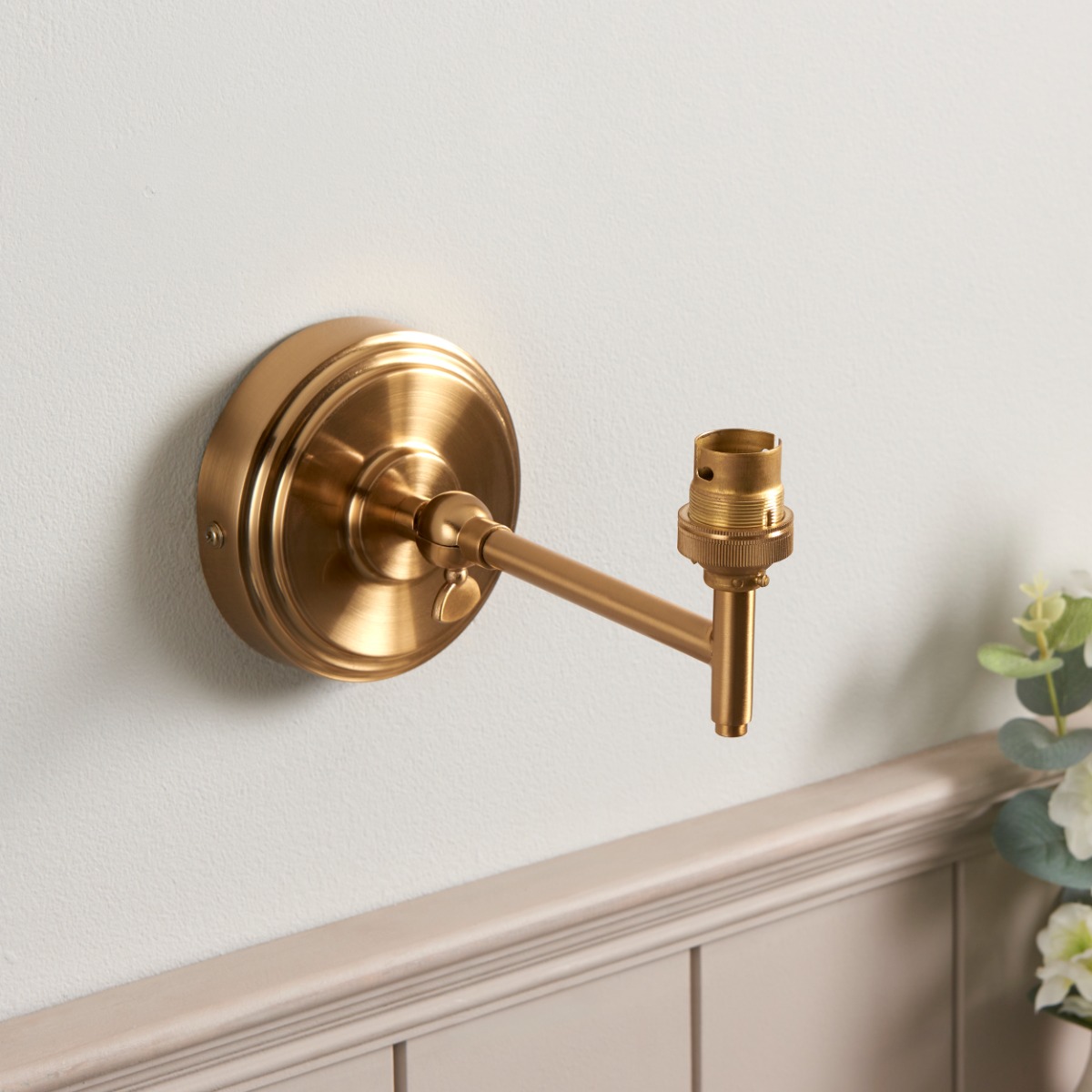 Endon 115073 Step Fold Wall Light In Brushed Aged Brass Finish
