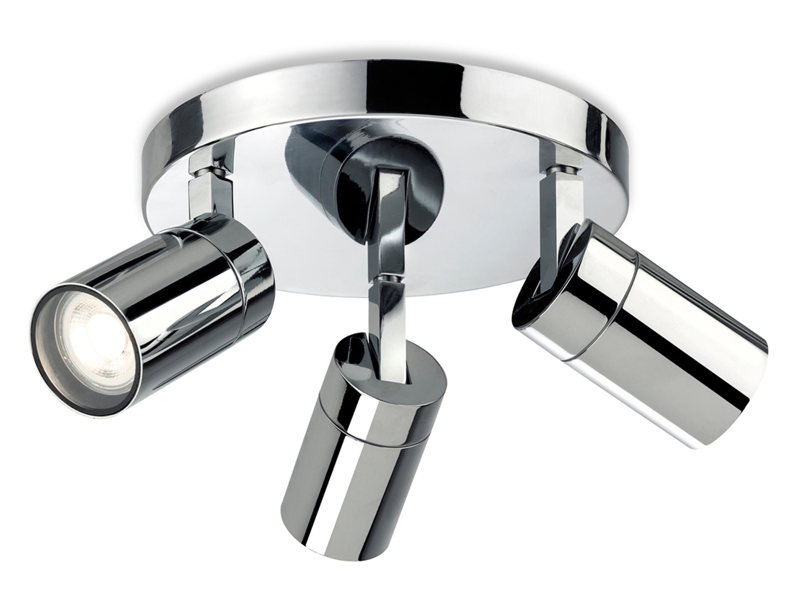 Firstlight 2893CH Pinnacle 3 Light Ceiling Spotlight In Chrome Finish IP44