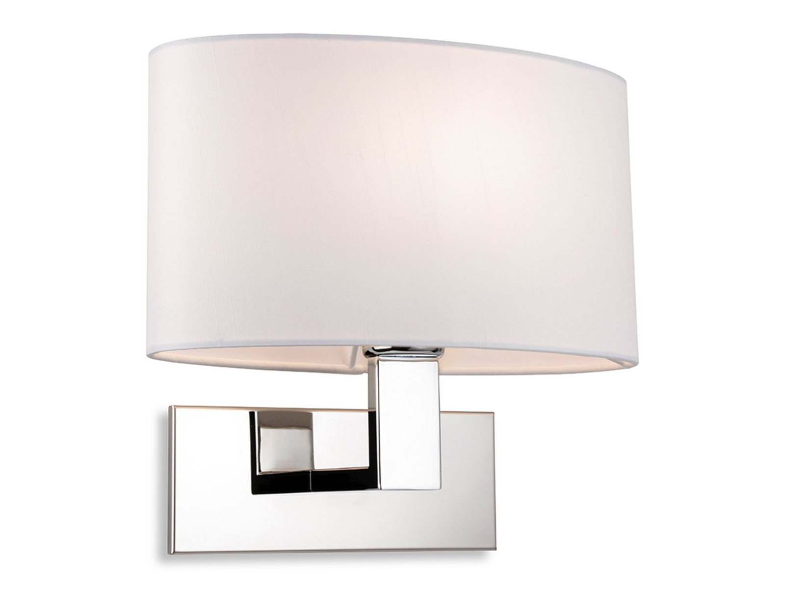 Firstlight 4937CH Webster 1 Light Wall Light In Chrome Finish With Cream Shade