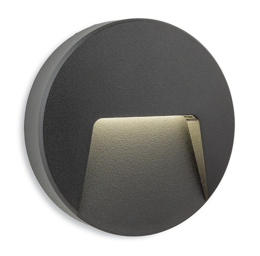 Firstlight 2809GP Golf Outdoor LED Round Step Light in Graphite IP65