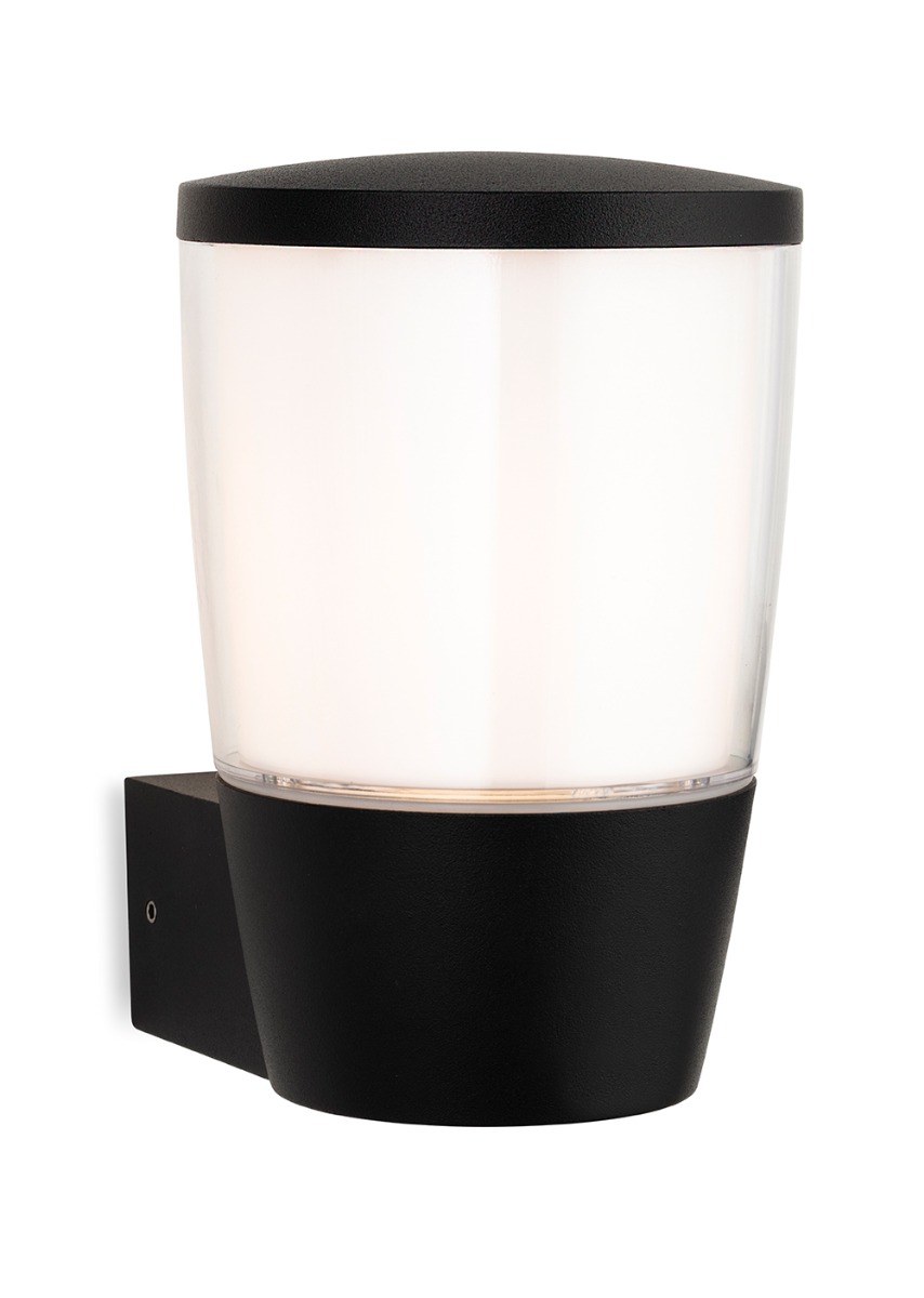 Firstlight 3829BK Forbes Outdoor Wall Light In Black With White Duplex Diffuser IP44