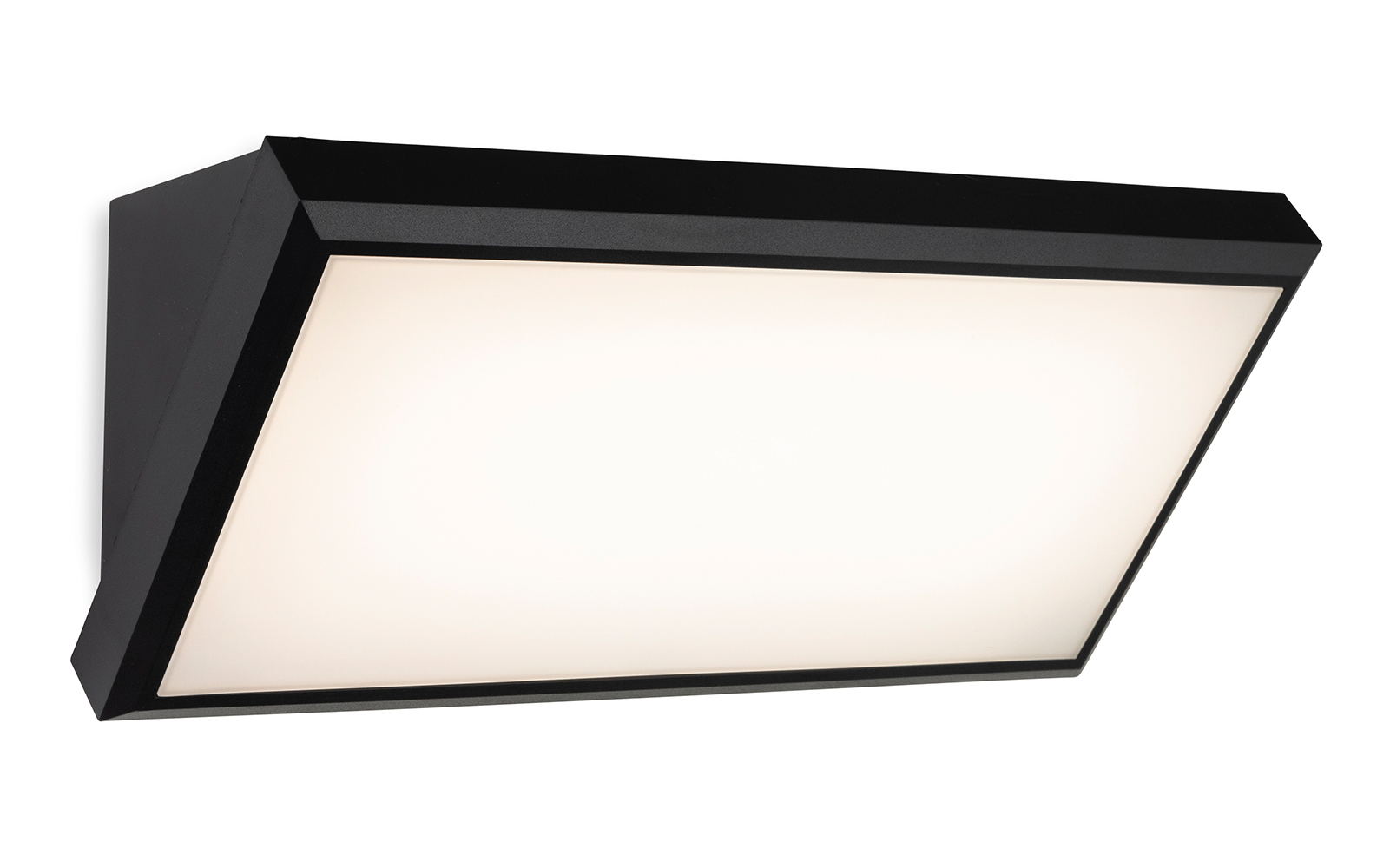 Firstlight 3841BK Nitro LED Resin Outdoor Wall Light In Black With White Diffuser IP65