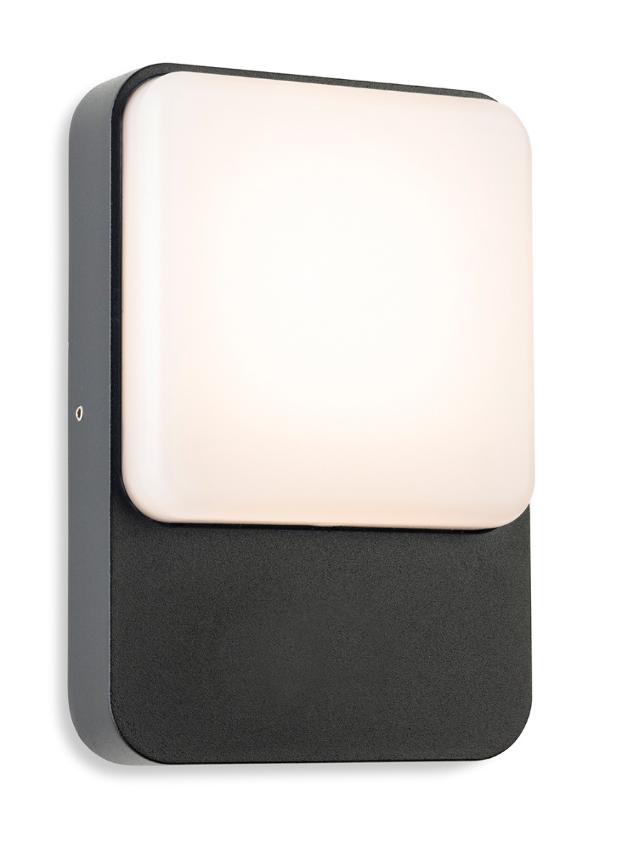 Firstlight 3854GP Hero LED Outdoor Wall Light In Graphite With White Diffuser IP54
