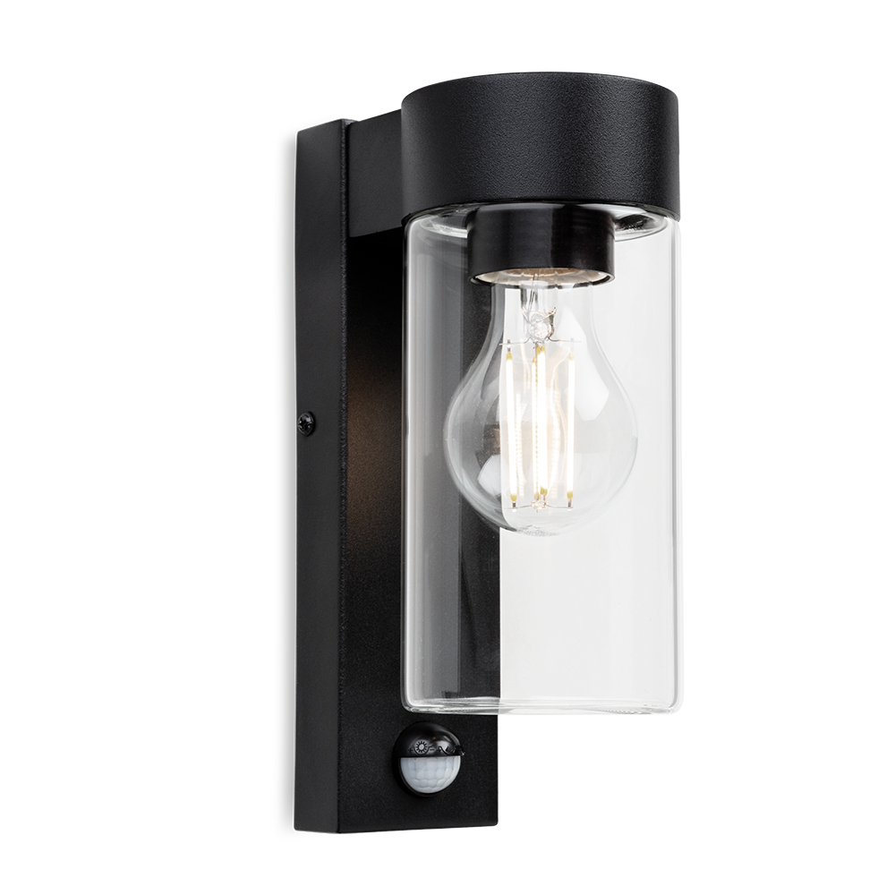 Firstlight 4135BK Zara Outdoor PIR Wall Light In Black Finish IP44