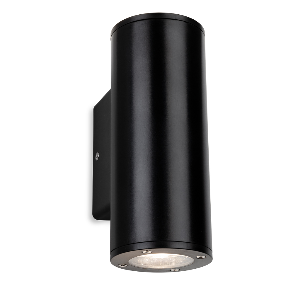 Firstlight 4164BK Ranger Outdoor Resin Round 2 Light Wall Light In Black Finish IP65
