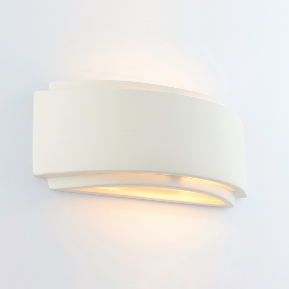 1 Light Unglazed Ceramic Rectangular Wall Light