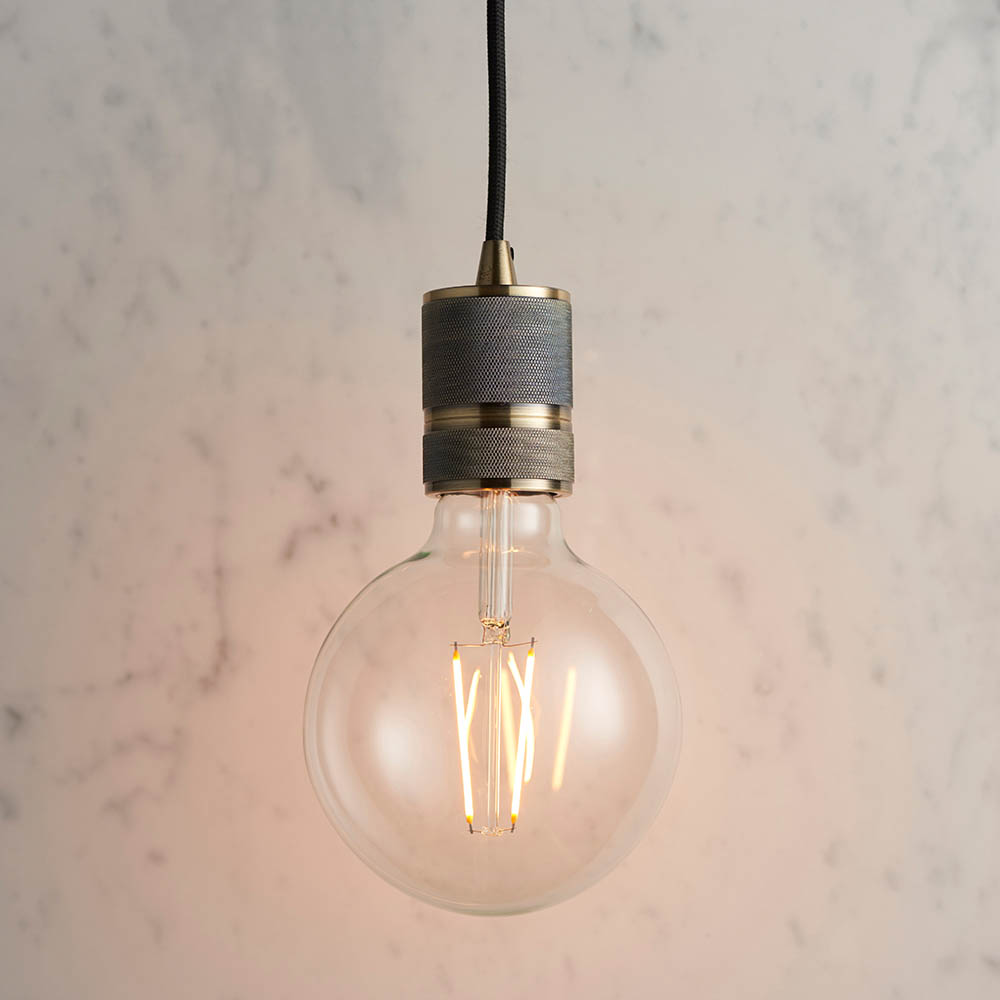 Endon 76587 Urban Single Ceiling Suspension In Antique Brass Finish