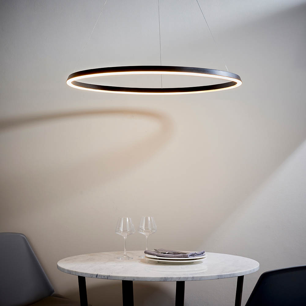 Endon 80628 Staten LED Ceiling Pendant Light In Matt Black Finish