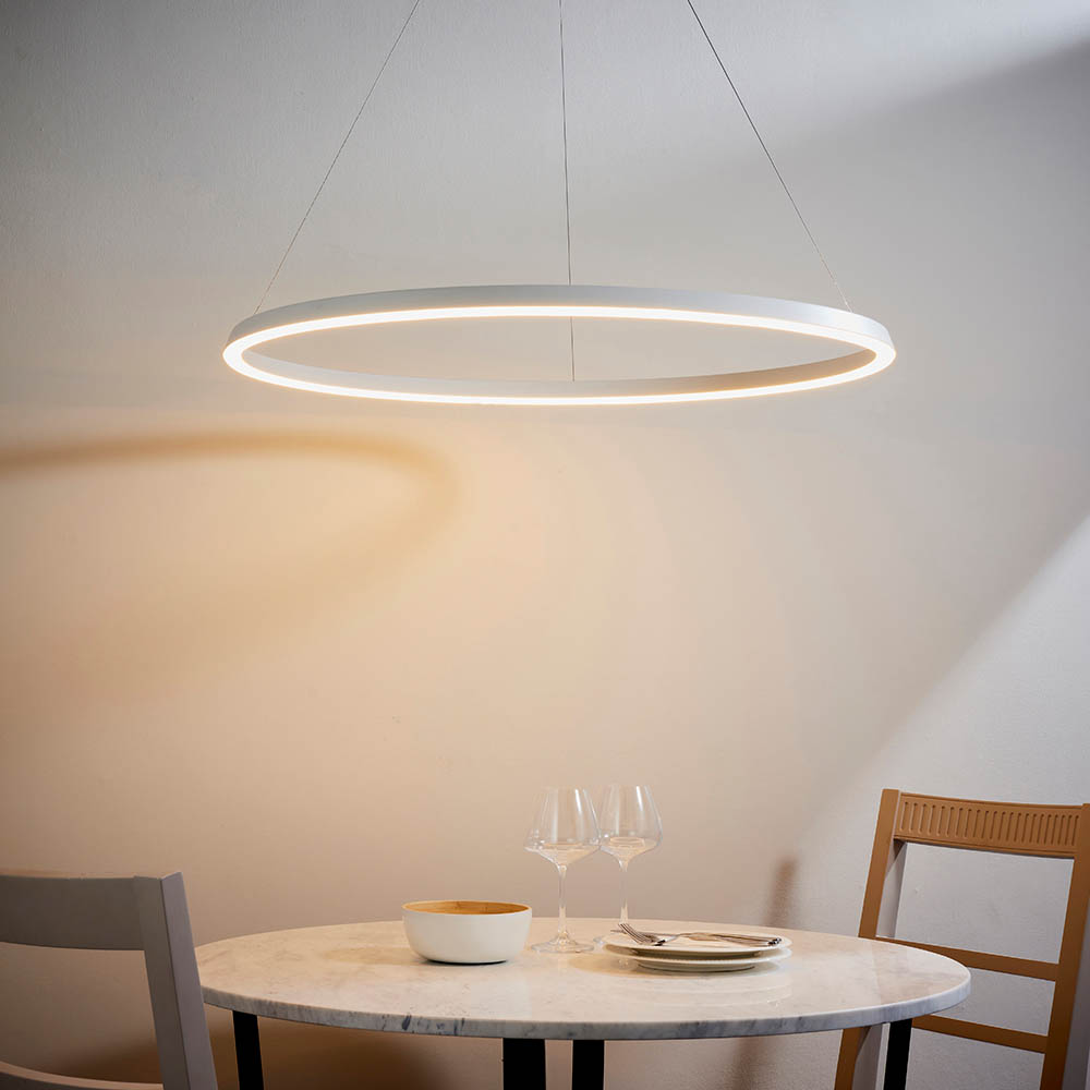 Endon 80629 Staten LED Ceiling Pendant light In Matt White Finish