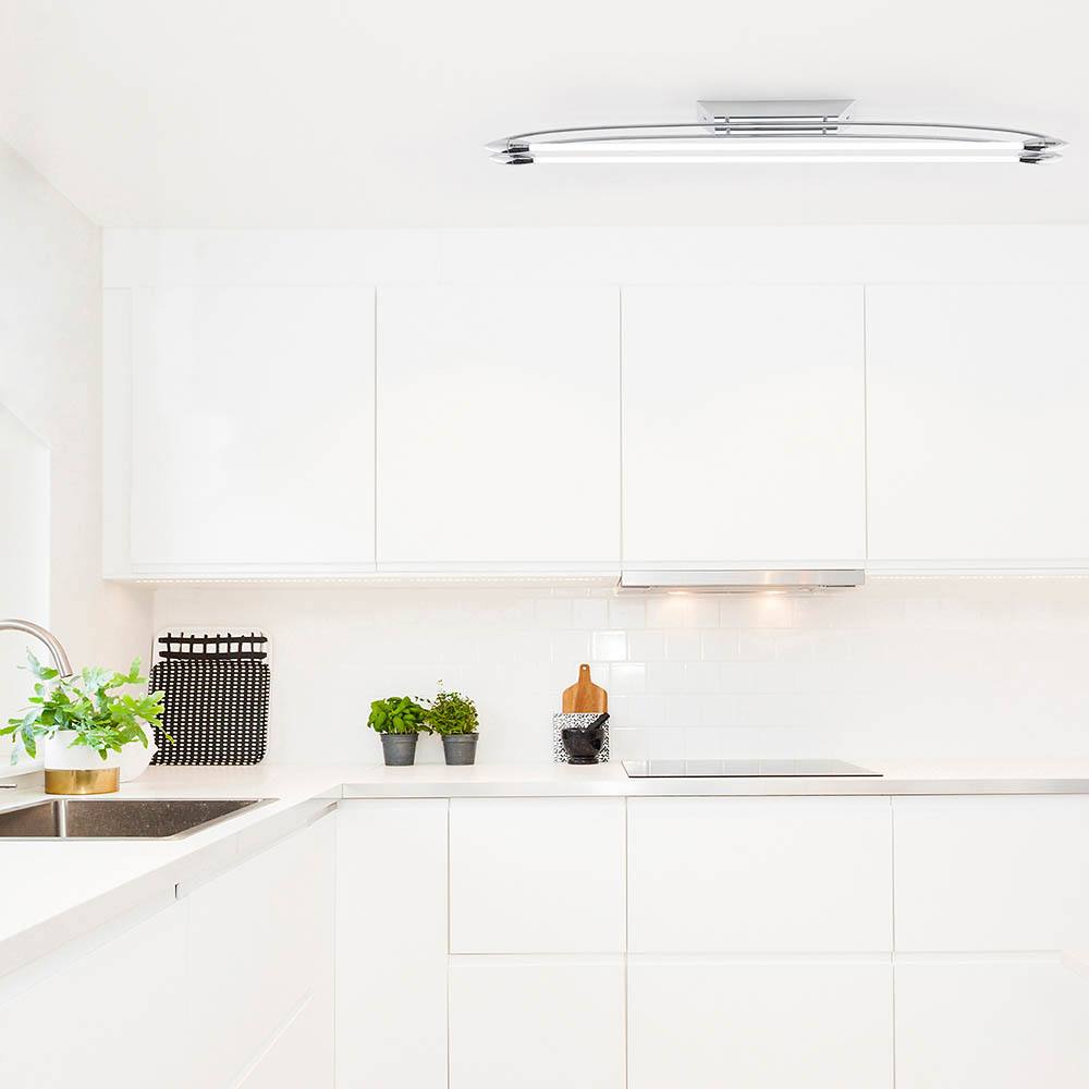 Endon 81691 Harper LED 2 Light Medium Ceiling Flush In Polished Chrome Finish