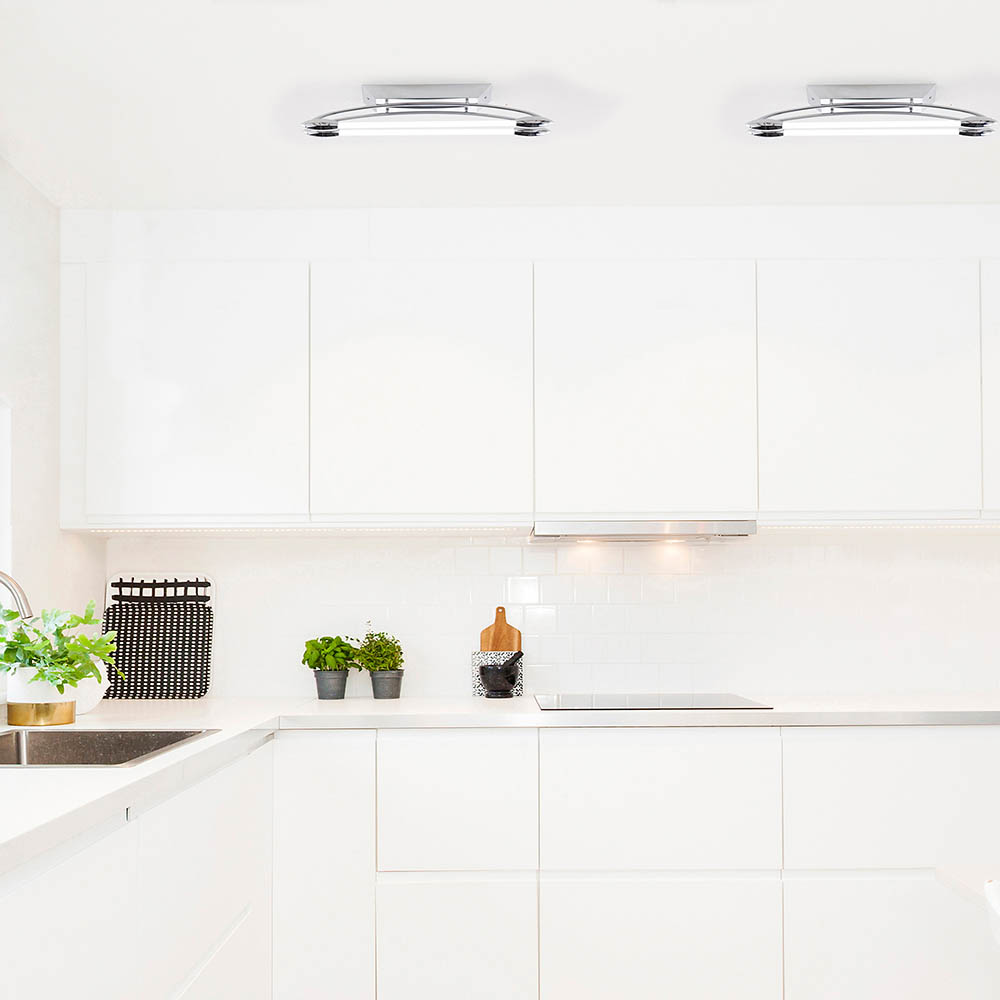 Endon 81693 Harper LED 2 Light Small Ceiling Flush In Polished Chrome Finish