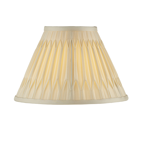 Endon Lighting 94355 Chatsworth Double Pinch 10" Ivory Silk Shade