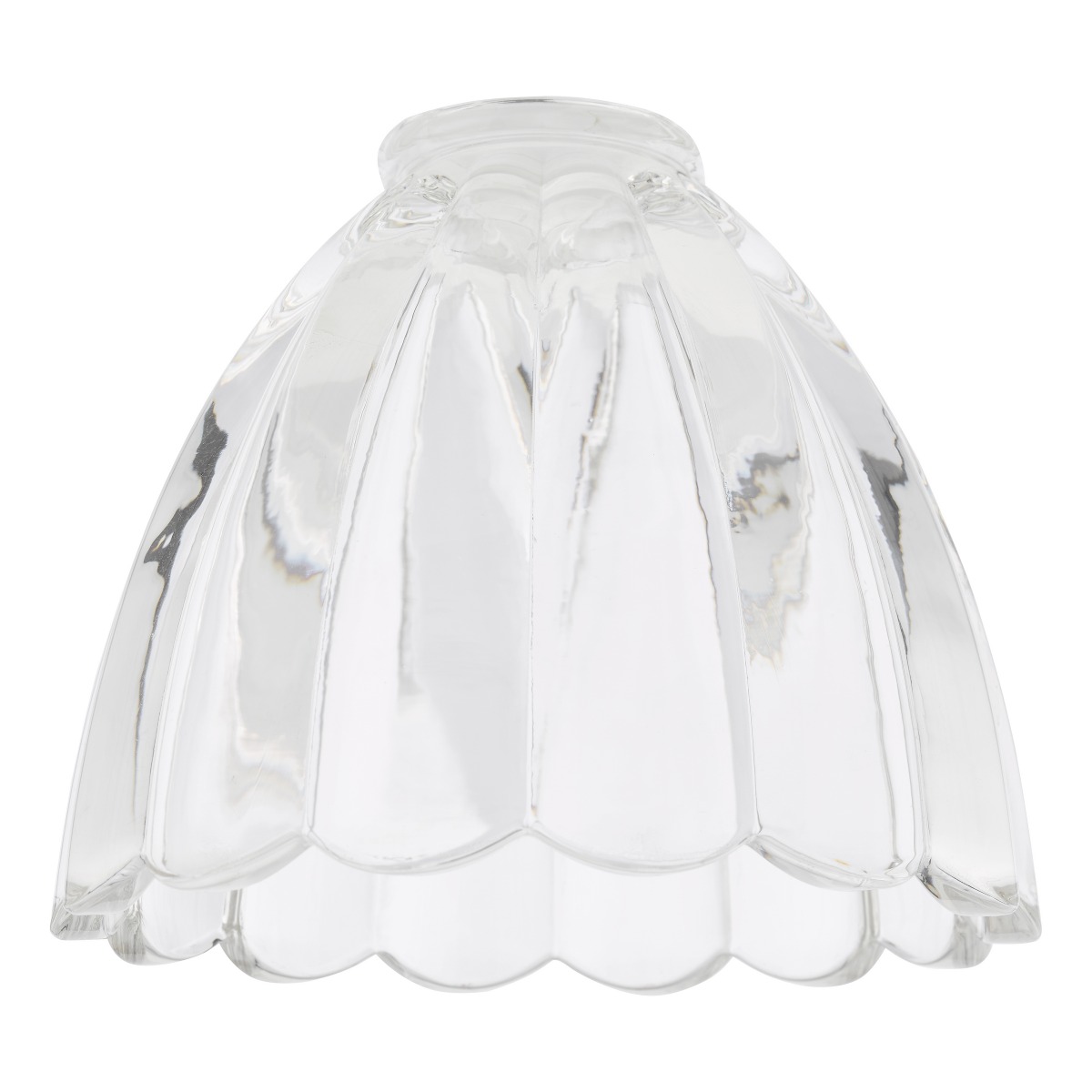 Dar Wisebuys Easy Fit Scalloped Bell Glass Shade