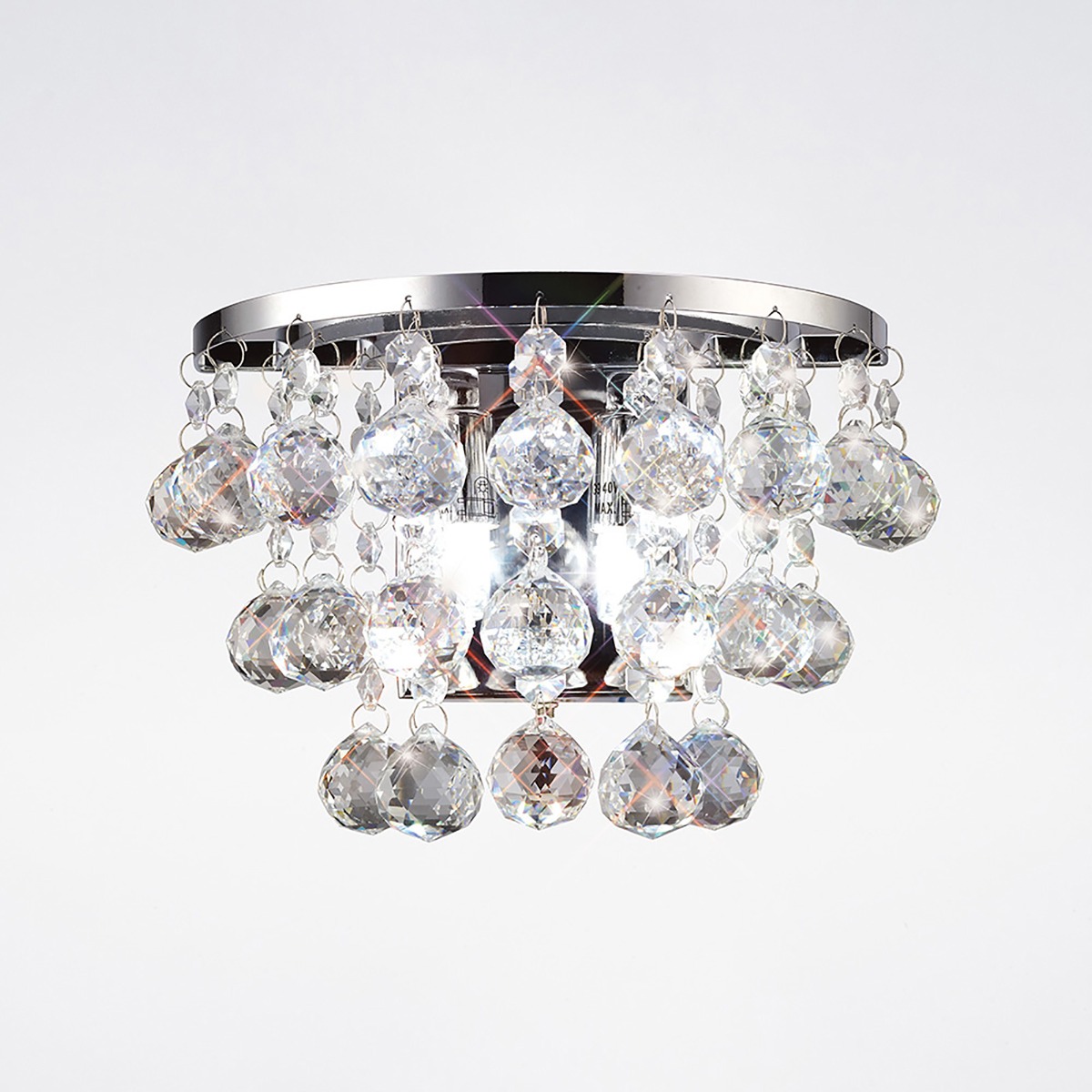IL30014 Atla 2 Light Chrome Wall Bracket