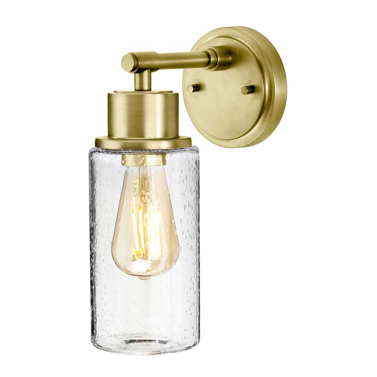 Image of BATH/MORVAH1BB Morvah 1 Light Bathroom Wall Light In Brushed Brass
