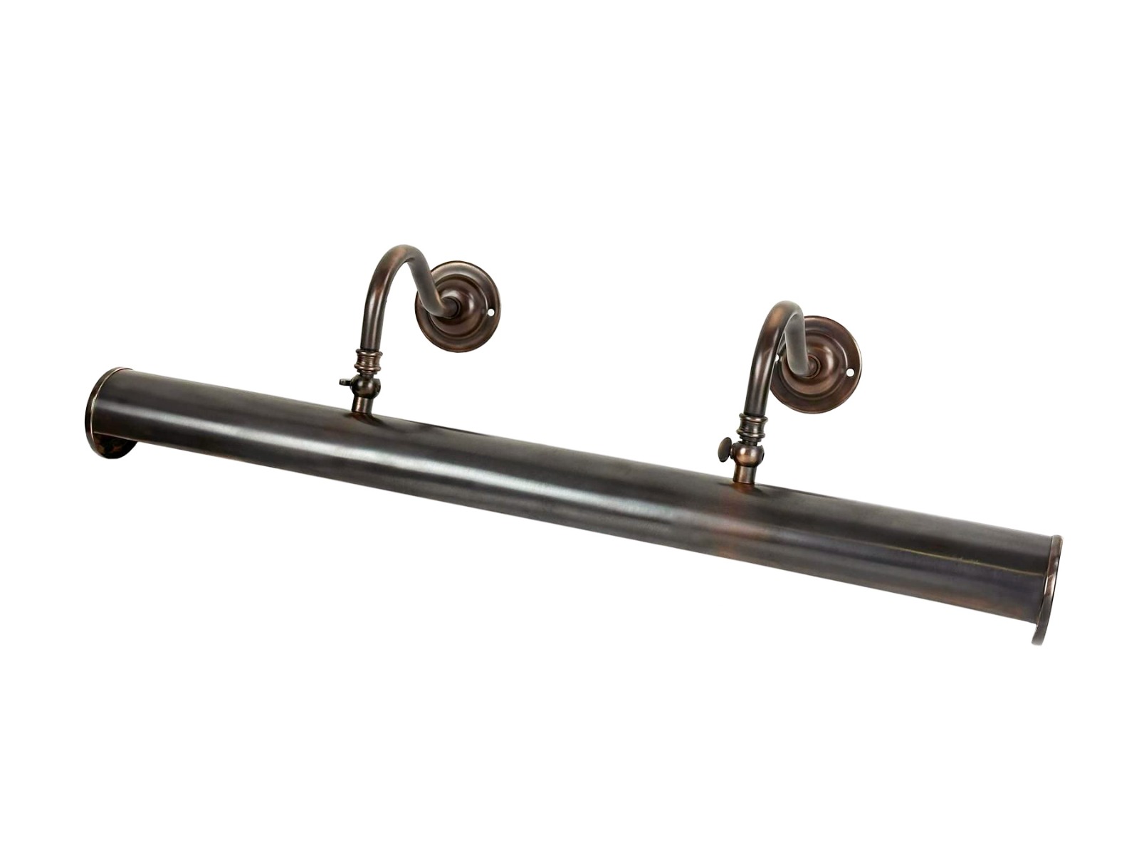 Bowood Dark Antique Bronze 60cm Twin Arm Solid Brass Picture Light