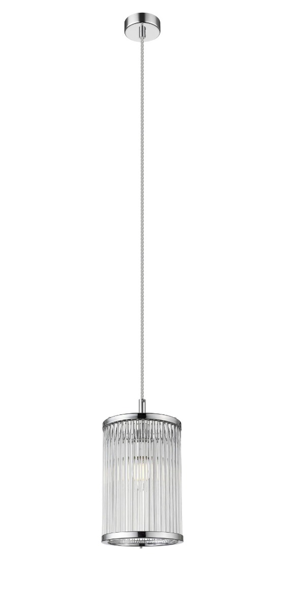 Impex Antigua 1 Light Ceiling Pendant Light In Polished Chrome Finish