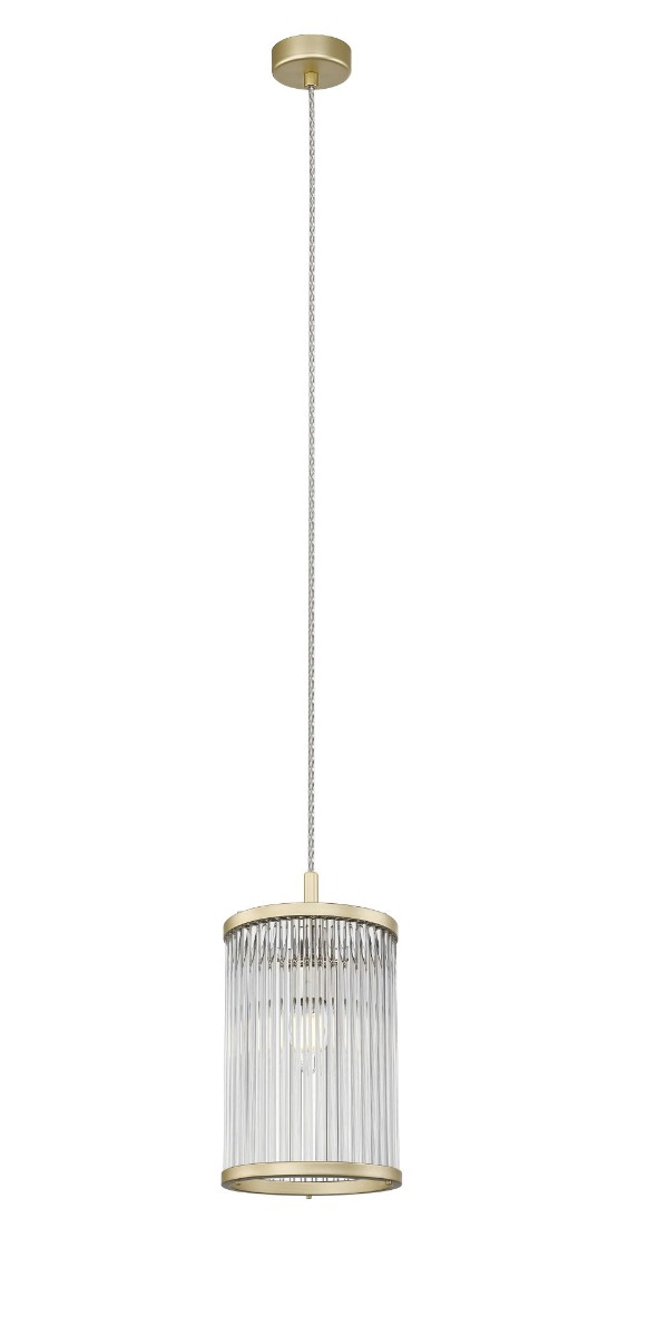 Impex Antigua 1 Light Ceiling Pendant Light In Matt Gold Finish