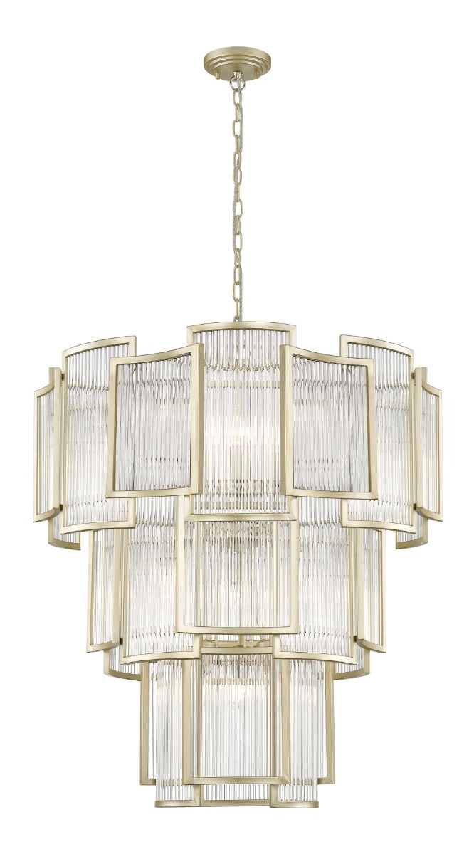 Impex Antigua 13 Light Ceiling Pendant Light In Matt Gold Finish