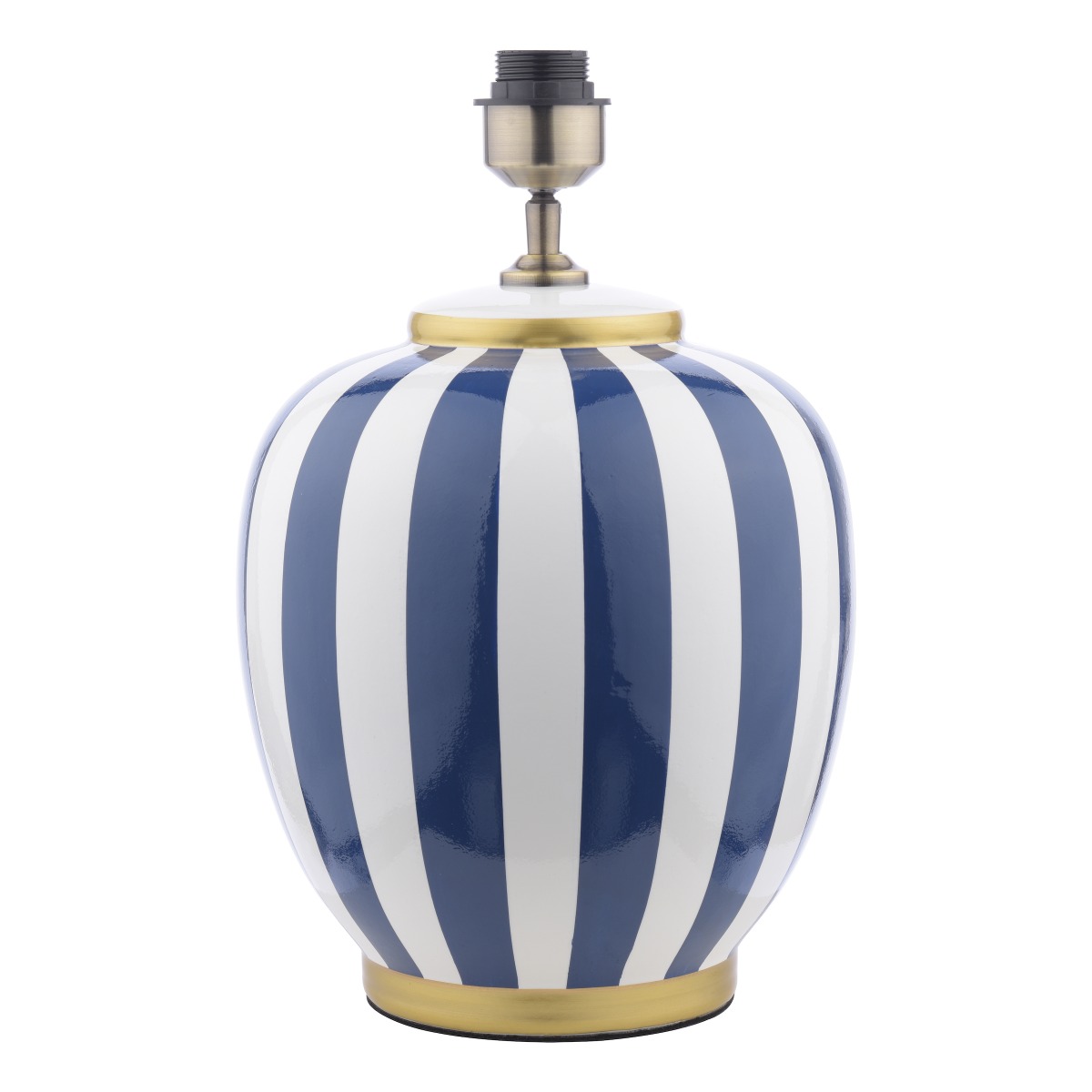 Dar Lighting Circus Ceramic Table Lamp In Blue And White Finish - Base Only