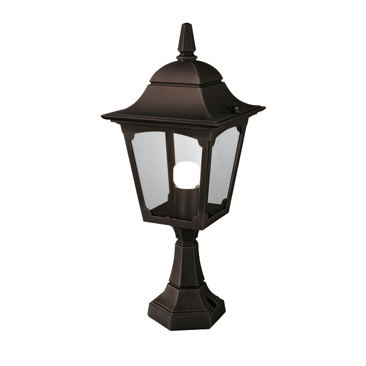 Elstead CP4-BLACK Chapel Exterior 1 Light Pedestal Lantern In Black