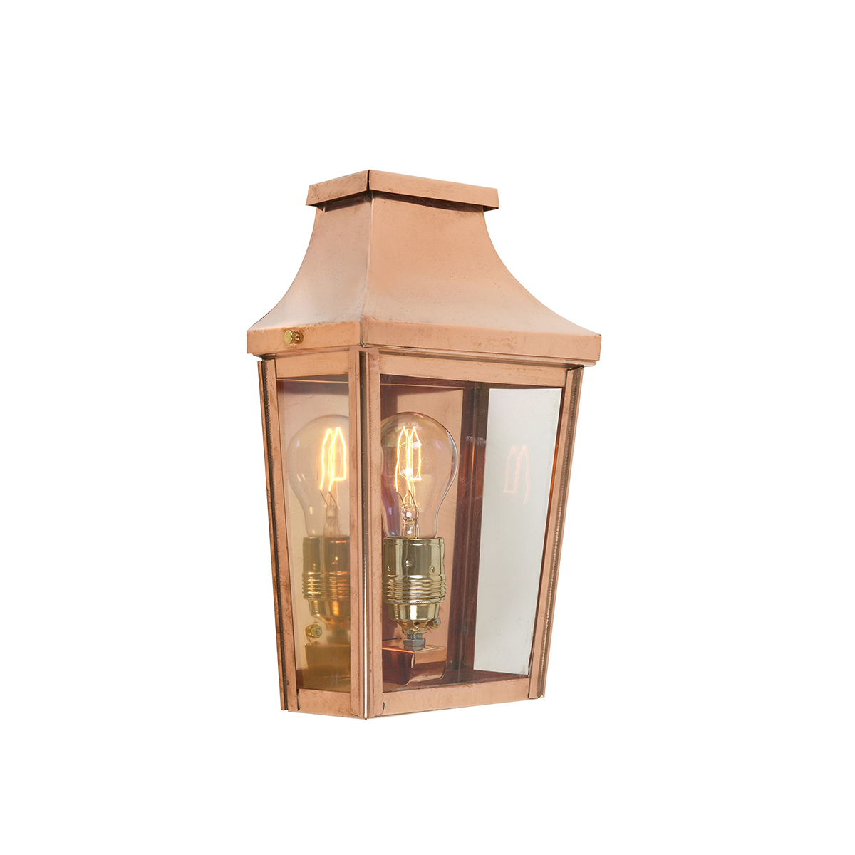 Image of Norlys CS7-2-COPPER Chelsea Half Lantern Copper with Clear Panels