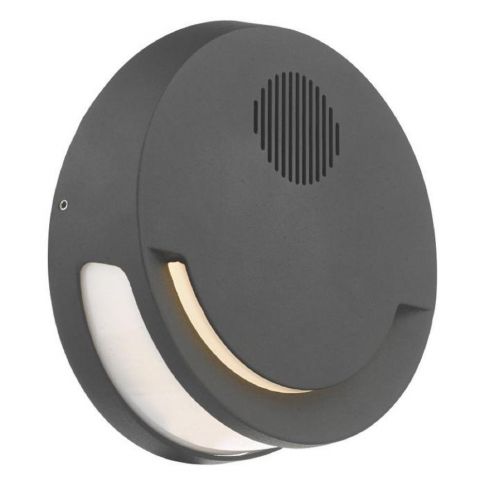 Dar Eub2137 Euba Outdoor Led Wall Light In Grey With Bluetooth Speaker From Lights 4 Living Dar Eub2137 Euba Outdoor Led Wall Light, Outdoor Wall Light With Bluetooth Speaker