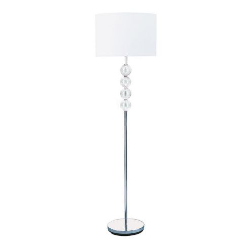 Searchlight 8194cc Glass Ball Floor Lamp With Co Ordinating Shade From Lights 4 Living Searchlight 8194cc Glass Ball Floor, Glass Ball Floor Lamp