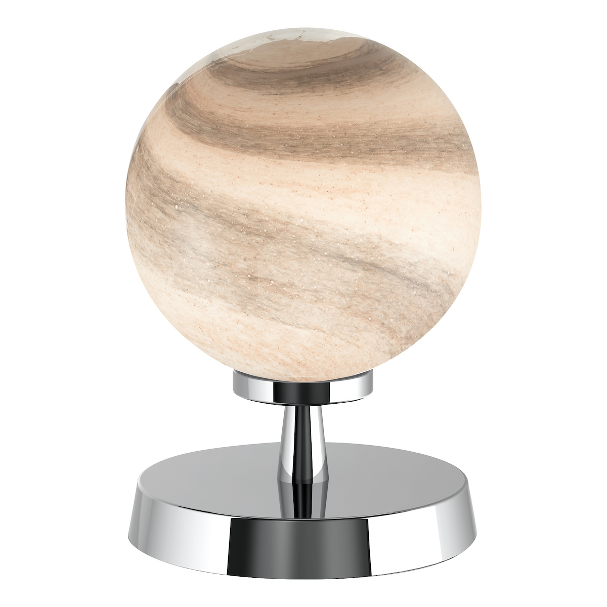 Dar Lighting ESB4150-07 Esben Touch Table Lamp In Polished Chrome With Planet Glass